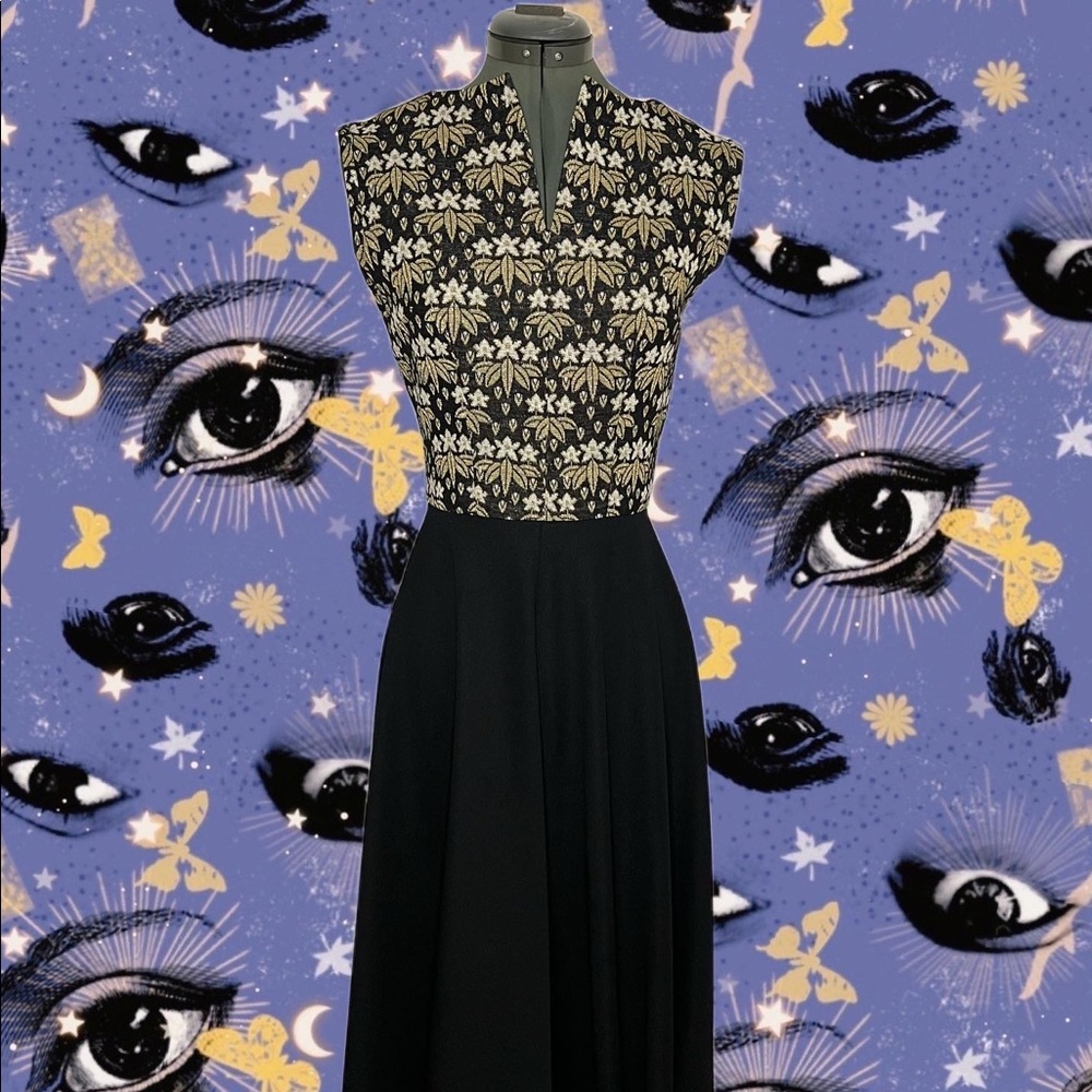 1960’s Black and Gold maxi dress